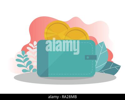Online shopping. Landing page template. Modern flat concept for web design Stock Vector