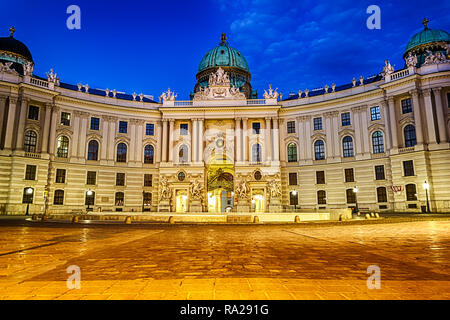 The Hofburg Palace in Vienna, beautiful twilight view Stock Photo