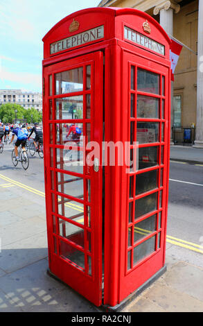 British Phone Booth in London, United Kingdom Stock Photo