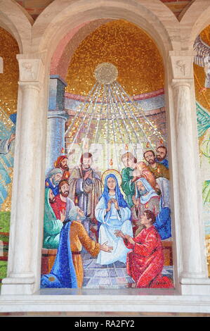 Religious mosaics at a church in Gulianova Italy Stock Photo
