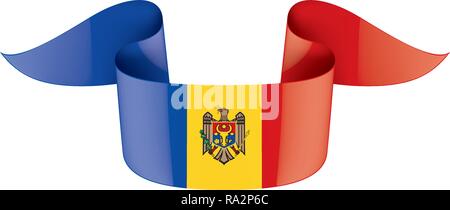 Moldova flag, vector illustration on a white background Stock Vector