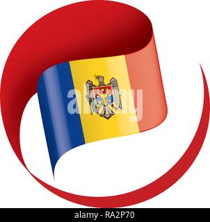 Moldova flag, vector illustration on a white background Stock Vector