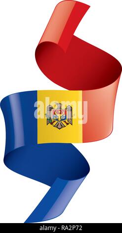 Moldova flag, vector illustration on a white background Stock Vector