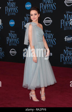 Disney's 'Mary Poppins Returns' World Premiere held at the Dolby Theatre in Hollywood, California on November 29, 2018  Featuring: Sadie Stanley Where: Los Angeles, California, United States When: 29 Nov 2018 Credit: Sheri Determan/WENN.com Stock Photo