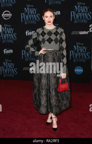 Disney's 'Mary Poppins Returns' World Premiere held at the Dolby Theatre in Hollywood, California on November 29, 2018  Featuring: Karen Gillan Where: Los Angeles, California, United States When: 29 Nov 2018 Credit: Sheri Determan/WENN.com Stock Photo