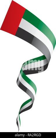 United Arab Emirates flag, vector illustration on a white background Stock Vector