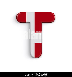 Denmark letter X - Capital 3d Danish flag font isolated on white ...