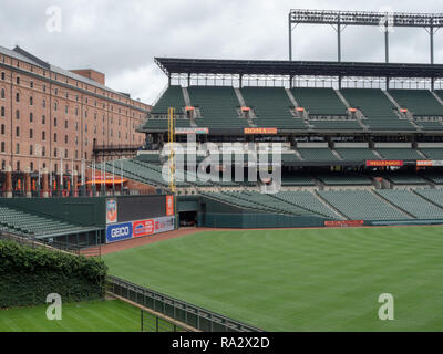 Camden Yards, stadium of the Baltimore Orioles, empty in the offseason Stock Photo