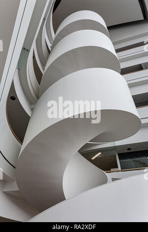 Atrium Staircase in the SAHMRI Building in Adelaide. The South Australian Health and Medical Research Institute Stock Photo