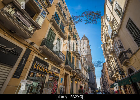 Old streets of Malaga Spain Stock Photo