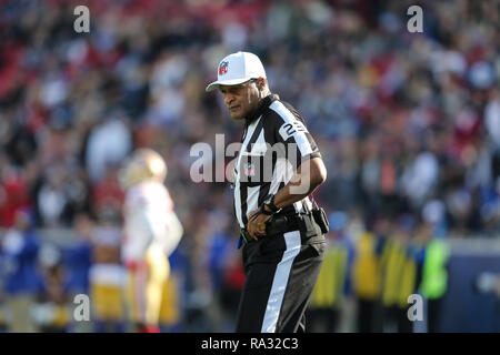 Los Angeles, CA, USA. 30th Dec, 2018. Referee Jerome Boger during the NFL San Francisco 49ers vs Los Angeles Rams at the Los Angeles Memorial Coliseum in Los Angeles, Ca on December 30 2018. Jevone Moore Credit: csm/Alamy Live News Stock Photo