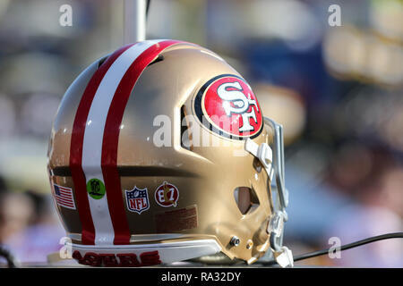 49ers football helmet back San Francisco Riddell SpeedFlex The perfect collectible or gift Los Angeles, CA, USA. 30th