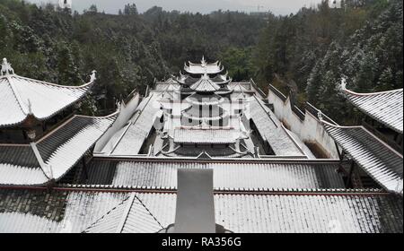 Enshi. 31st Dec, 2018. Photo taken on Dec. 31, 2018 shows the snow scenery at Tusi Castle in Enshi Tujia and Miao Autonomous Prefecture of central China's Hubei Province. Credit: Yang Shunpi/Xinhua/Alamy Live News Stock Photo