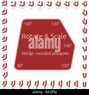 Design rounded polygons Stock Vector