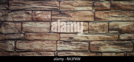 Background from a brick wall illuminated with light. Stock Photo