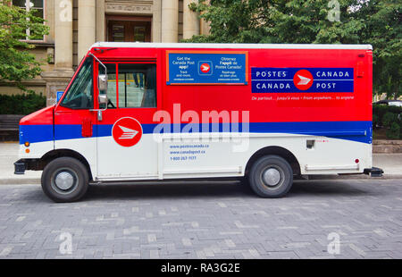 Canada Post (Postes Canada) truck, Toronto, Ontario, Canada Stock Photo