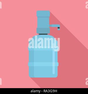 Home water dispenser icon. Flat illustration of home water dispenser vector icon for web design Stock Vector