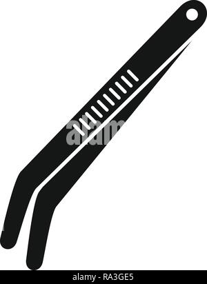 Tweezers icon. Simple illustration of tweezers vector icon for web design isolated on white background Stock Vector