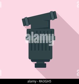 Sand filter pump pool icon. Flat illustration of sand filter pump pool ...