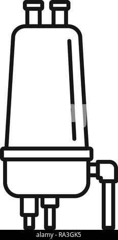 Sand filter pump pool icon. Flat illustration of sand filter pump pool ...