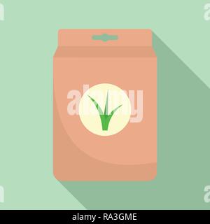 Seed plant package icon. Flat illustration of seed plant package vector icon for web design Stock Vector