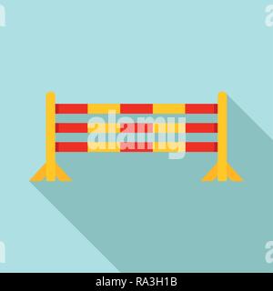 Paddock gate icon in flat design isolated on white background. Rodeo ...
