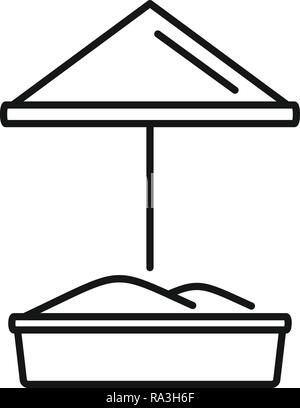 Sand kid playground icon. Outline sand kid playground vector icon for web design isolated on white background Stock Vector