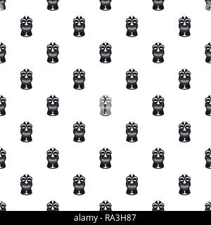 Tiki idol Hawaii pattern seamless vector repeat geometric for any web design Stock Vector