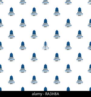 Happy american constitution day pattern seamless vector repeat for any web design Stock Vector