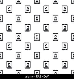 Device video call pattern seamless vector repeat geometric for any web design Stock Vector