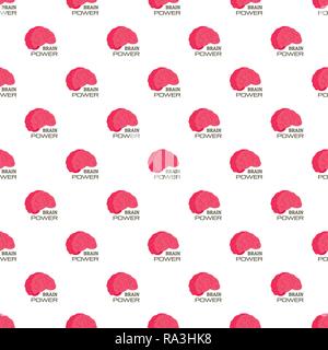 Brain power pattern seamless vector repeat for any web design Stock Vector