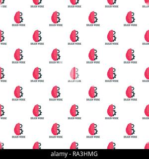 Hard brain work pattern seamless vector repeat for any web design Stock Vector