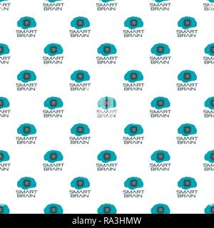 Smart brain pattern seamless vector repeat for any web design Stock Vector