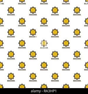 Logic brain work pattern seamless vector repeat for any web design Stock Vector