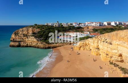 Cliffs and beach, Benagil, Algarve, Portugal Stock Photo
