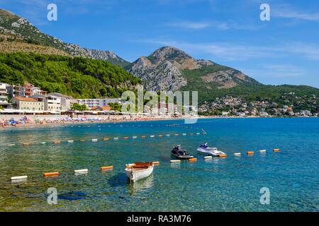 Beach in Sutomore, near Bar, Adriatic coast, Montenegro Stock Photo