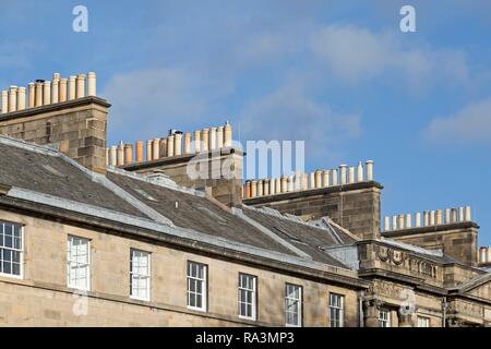 Typical chimneys, Edinburgh, Scotland, Great Britain Stock Photo