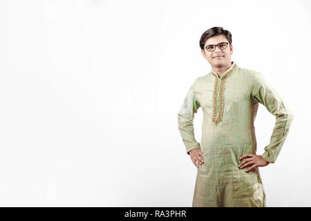 young indian man on traditional wear Stock Photo