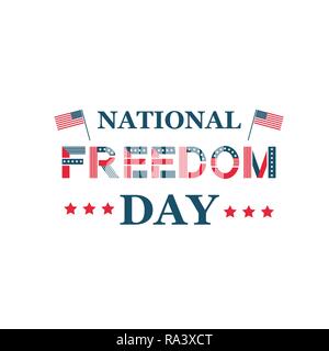 Vector illustration of National Freedom Day. Poster for celebration design. Stock Vector