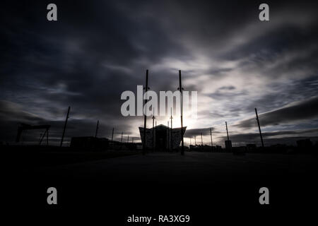 Dramatic Titanic Belfast Stock Photo