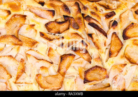 Apple pie in rectangular baking dish. Studio Photo Stock Photo