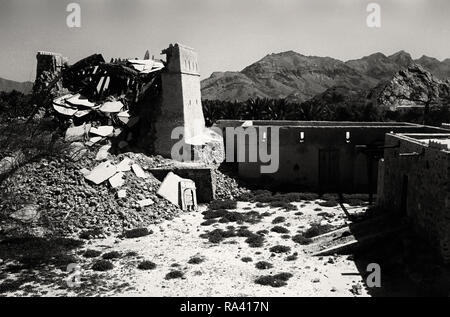 The ruins of Hatta Fort, in the Emirate of Dubai, circa 1985 Stock Photo