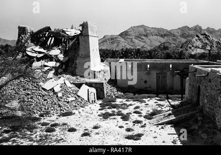 The ruins of Hatta Fort, in the Emirate of Dubai, circa 1985 Stock Photo