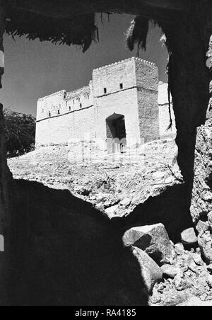 The ruins of Hatta Fort, in the Emirate of Dubai, circa 1985 Stock Photo