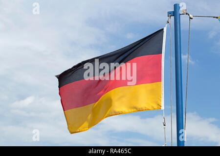 Germany flag, Schleswig-Holstein, Kiel Stock Photo