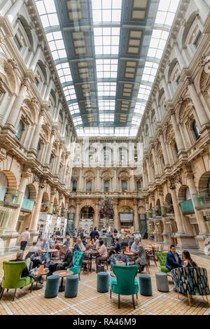Royal Exchange, interior view, Threadneedle Street, financial district, London, Great Britain Stock Photo