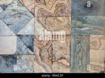 Close up of tiled floor in Roman villa at Pompeii Stock Photo