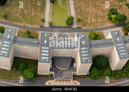 Aerial view of Campus Westend, IG Farben Haus, university campus Frankfurt city Stock Photo