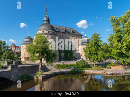 Örebro Castle, a medieval fortification in the middle of the Svartån river, Orebro, Närke, Sweden Stock Photo