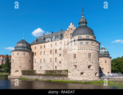 Örebro Castle, a medieval fortification in the middle of the Svartån river, Orebro, Närke, Sweden Stock Photo